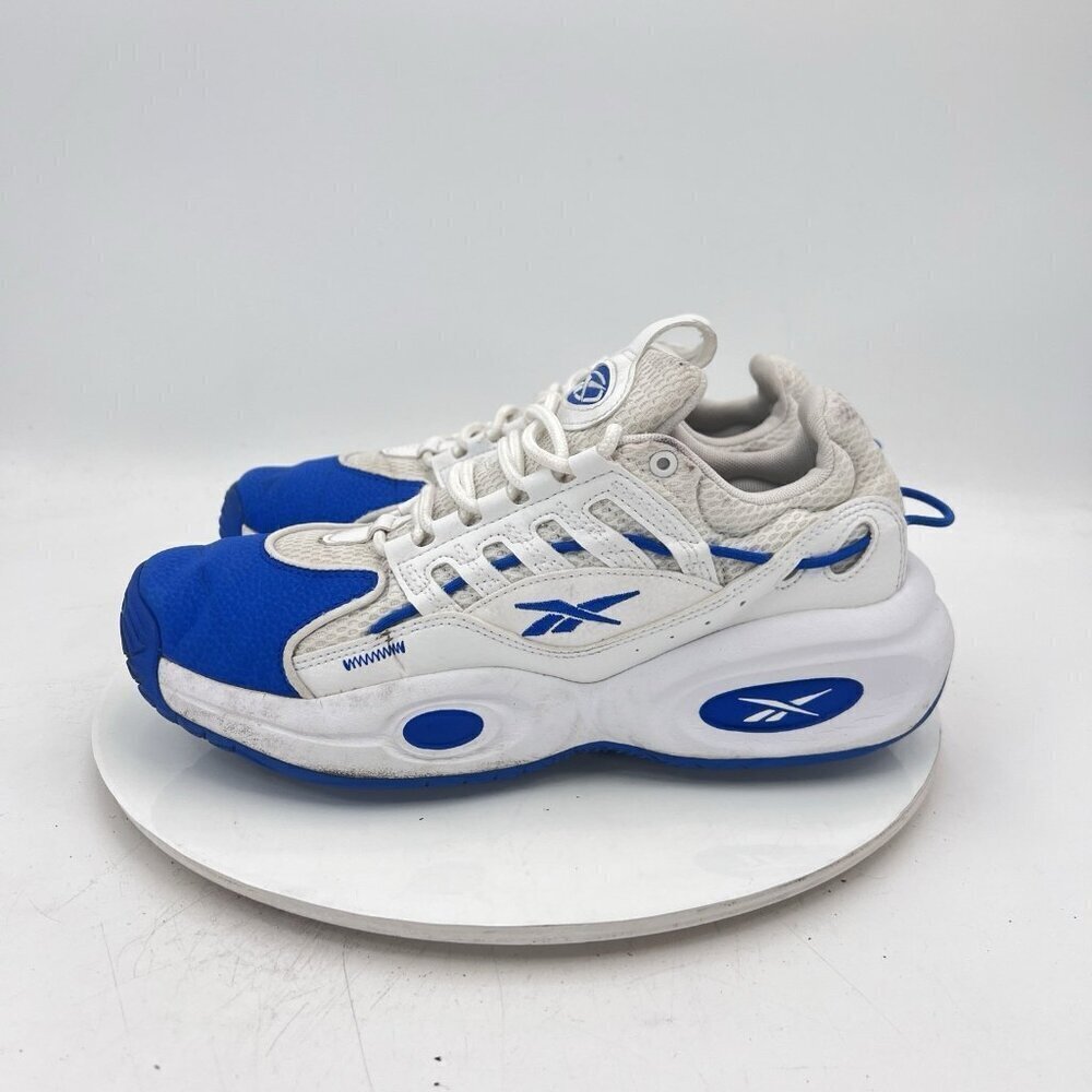 Reebok Solution Mid Allen Iverson Men Size 8 Electic Blue White Basketball Shoes